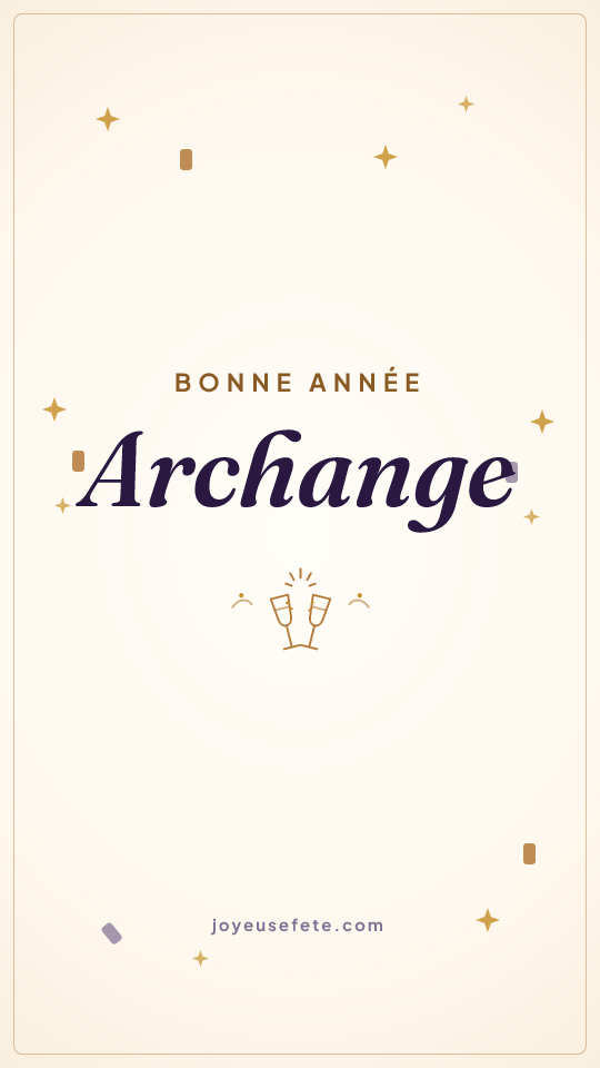 Image « Bonne année Archange » au format story
