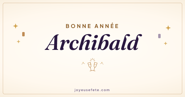 Image « Bonne année Archibald » au format large