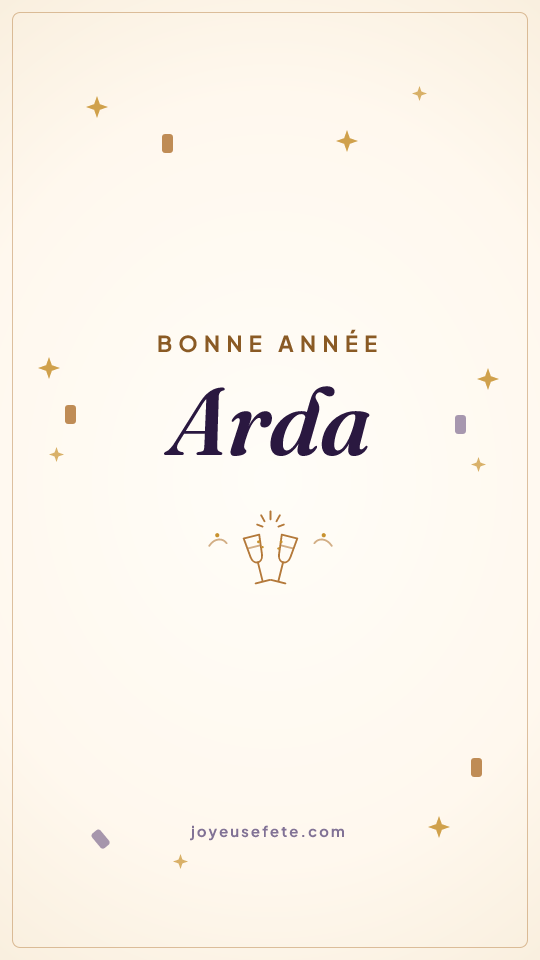 Image « Bonne année Arda » au format story