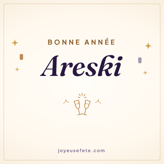 Image carrée « Bonne année Areski » pour WhatsApp