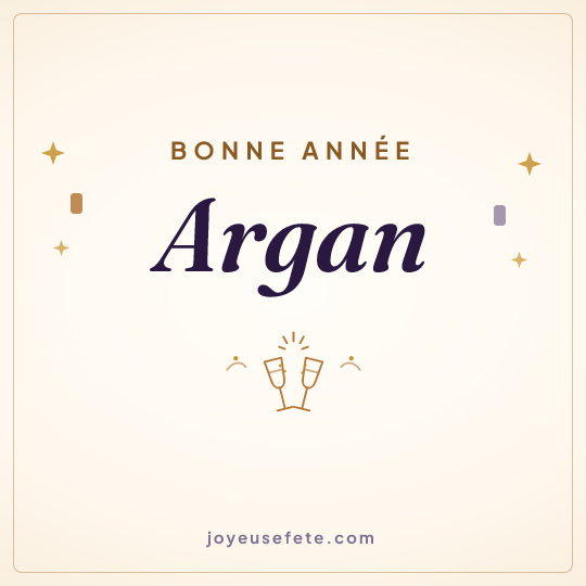 Image carrée « Bonne année Argan » pour WhatsApp