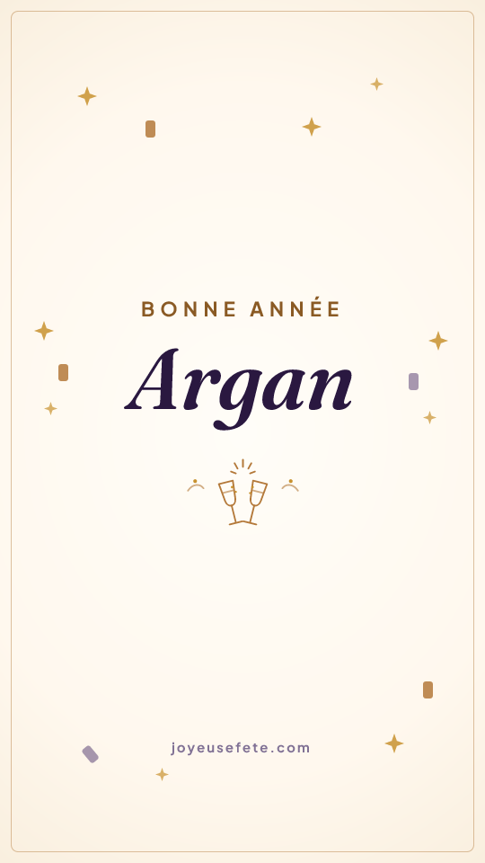 Image « Bonne année Argan » au format story