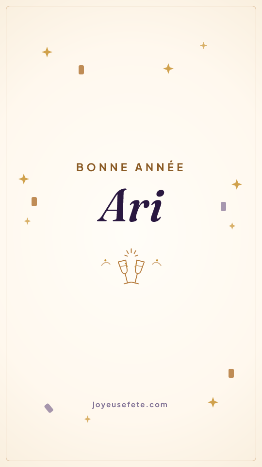 Image « Bonne année Ari » au format story