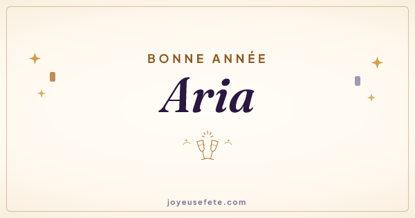 Image « Bonne année Aria » au format large