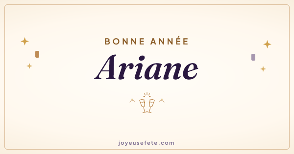 Image « Bonne année Ariane » au format large