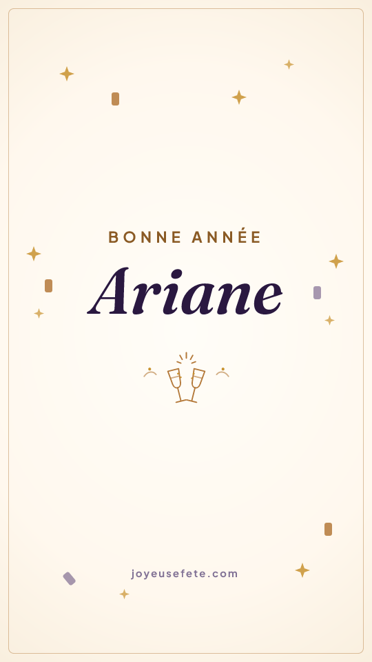 Image « Bonne année Ariane » au format story