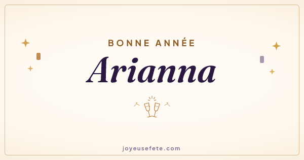 Image « Bonne année Arianna » au format large