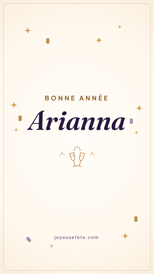 Image « Bonne année Arianna » au format story