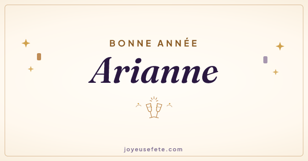 Image « Bonne année Arianne » au format large