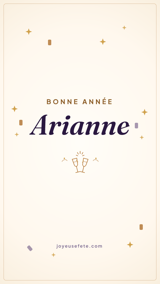 Image « Bonne année Arianne » au format story