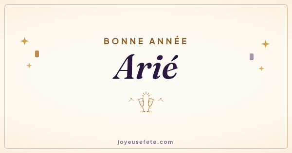 Image « Bonne année Arié » au format large