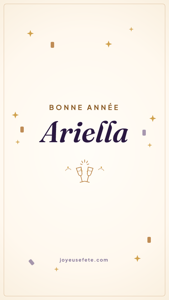 Image « Bonne année Ariella » au format story