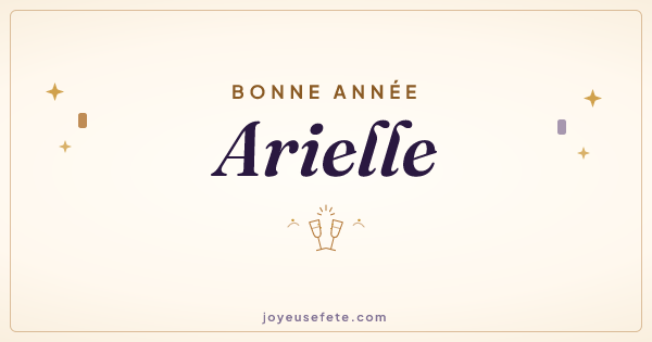 Image « Bonne année Arielle » au format large