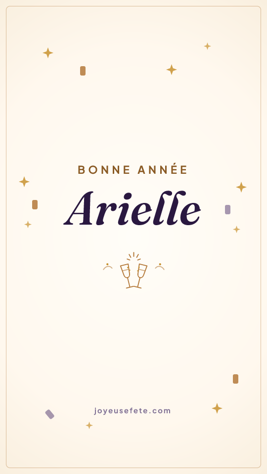 Image « Bonne année Arielle » au format story
