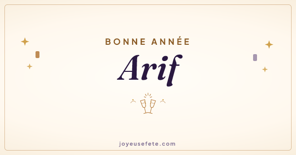 Image « Bonne année Arif » au format large