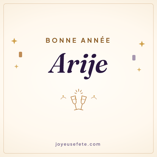 Image carrée « Bonne année Arije » pour WhatsApp