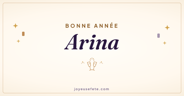 Image « Bonne année Arina » au format large