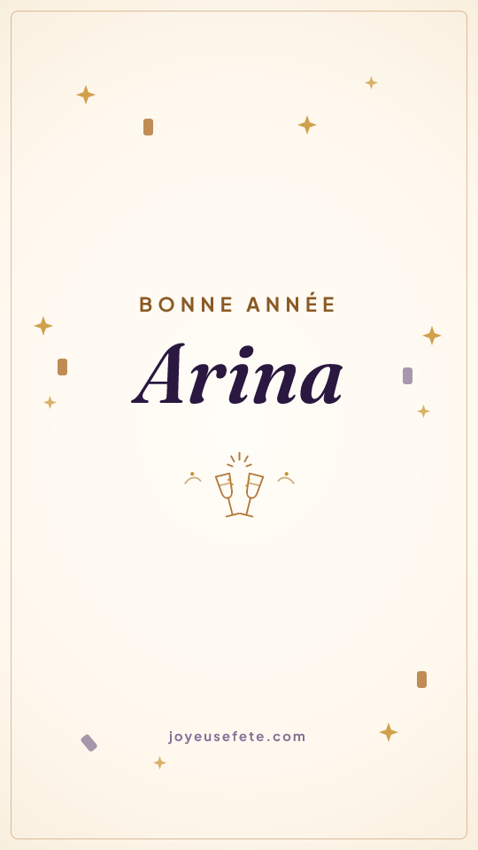 Image « Bonne année Arina » au format story