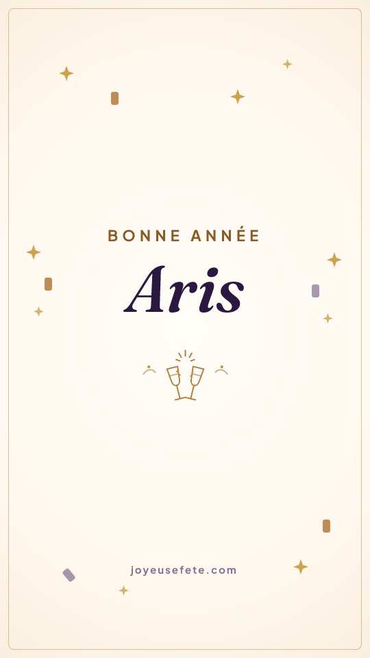 Image « Bonne année Aris » au format story