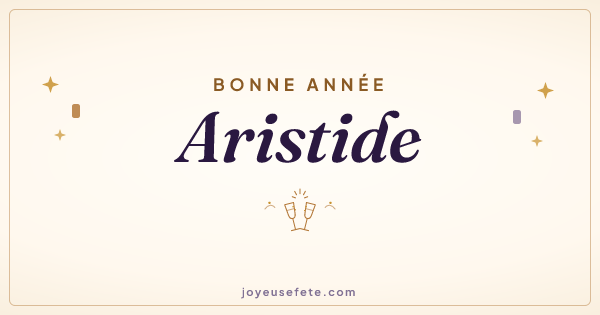 Image « Bonne année Aristide » au format large