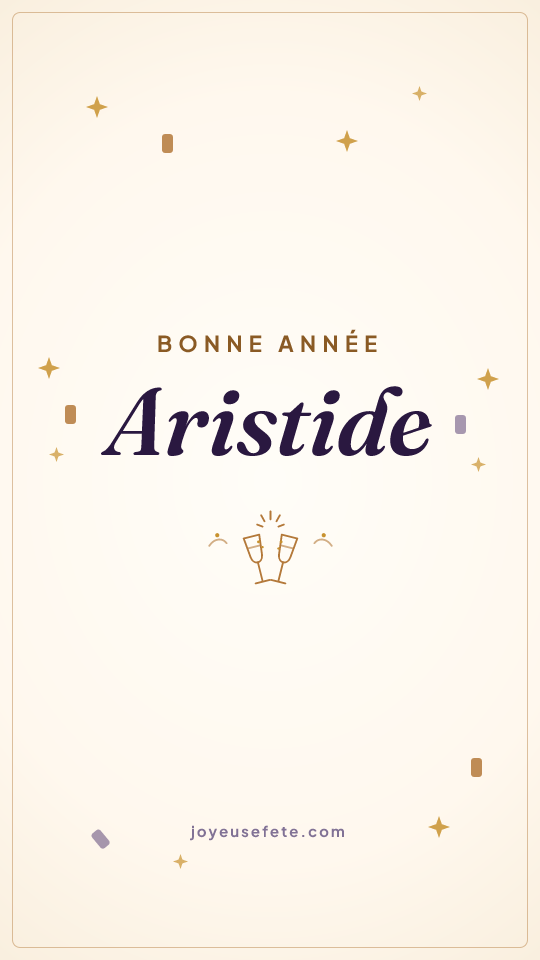 Image « Bonne année Aristide » au format story