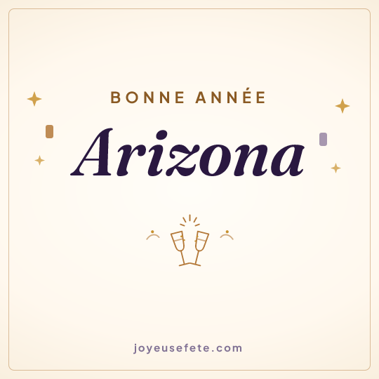 Image carrée « Bonne année Arizona » pour WhatsApp