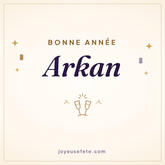 Image carrée « Bonne année Arkan » pour WhatsApp