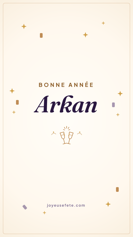 Image « Bonne année Arkan » au format story