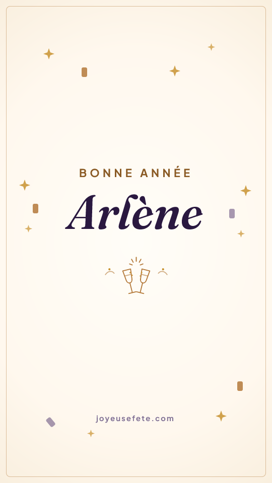 Image « Bonne année Arlène » au format story