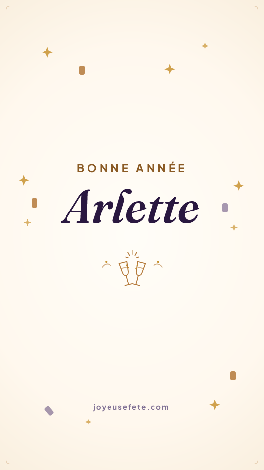 Image « Bonne année Arlette » au format story