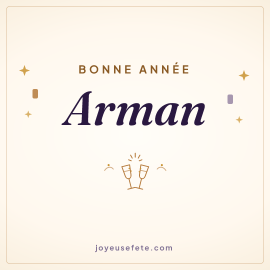 Image carrée « Bonne année Arman » pour WhatsApp
