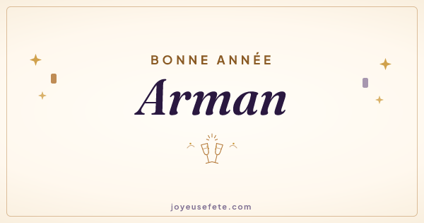 Image « Bonne année Arman » au format large