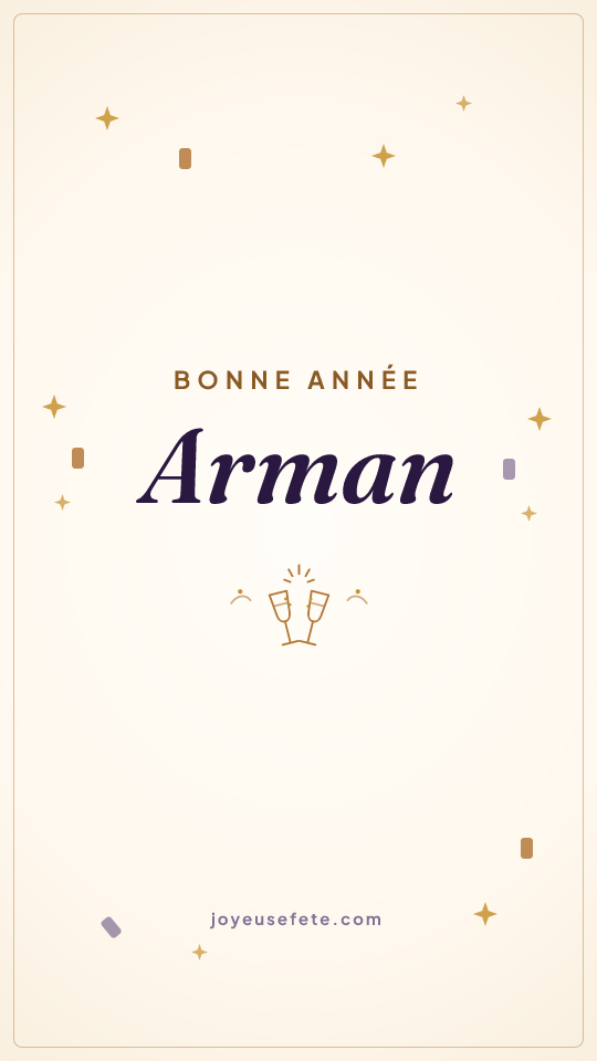 Image « Bonne année Arman » au format story