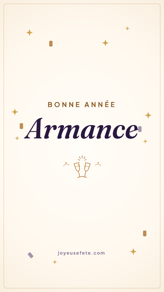 Image « Bonne année Armance » au format story