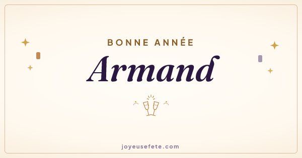 Image « Bonne année Armand » au format large