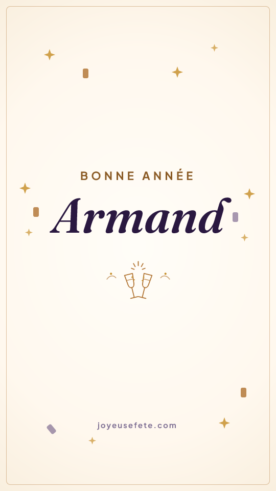 Image « Bonne année Armand » au format story