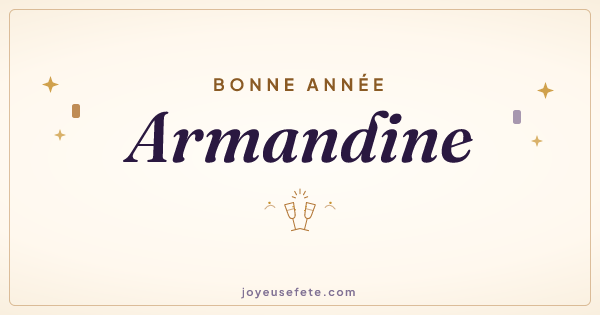 Image « Bonne année Armandine » au format large