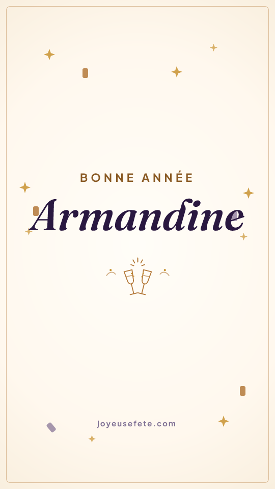 Image « Bonne année Armandine » au format story