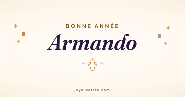 Image « Bonne année Armando » au format large