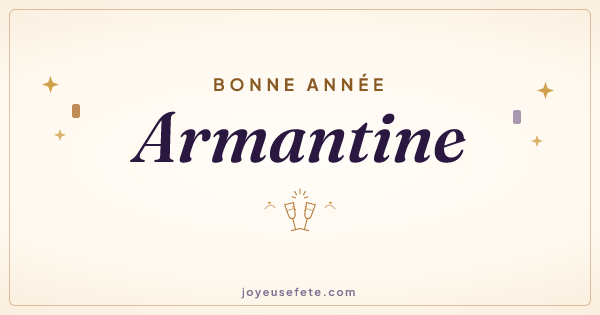 Image « Bonne année Armantine » au format large