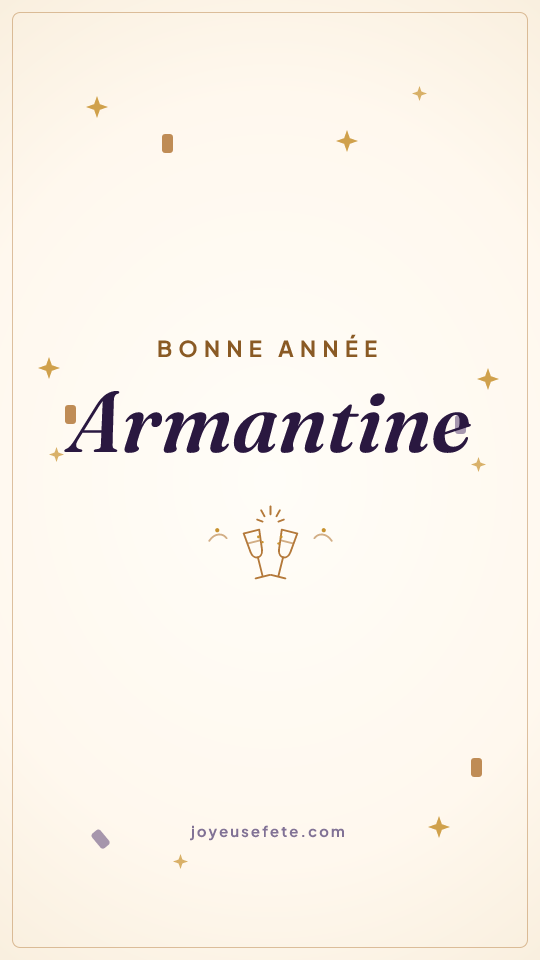 Image « Bonne année Armantine » au format story