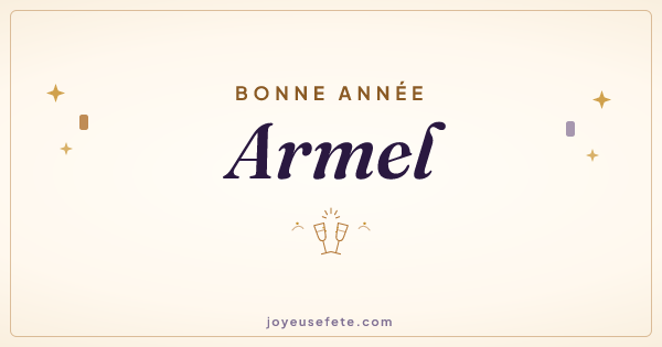 Image « Bonne année Armel » au format large