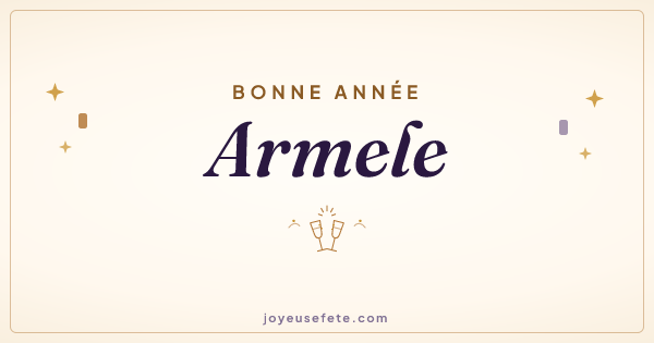 Image « Bonne année Armele » au format large