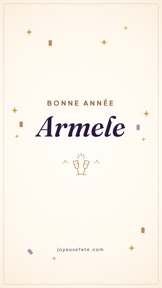 Image « Bonne année Armele » au format story