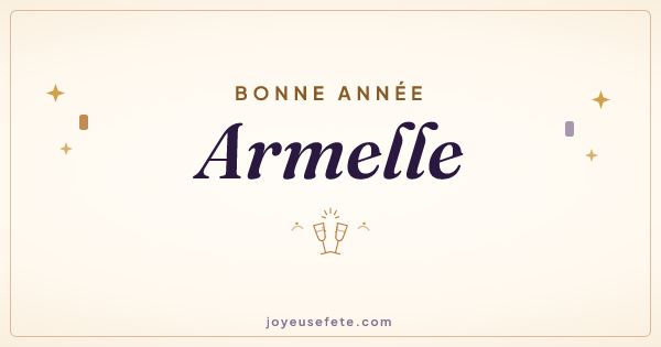 Image « Bonne année Armelle » au format large