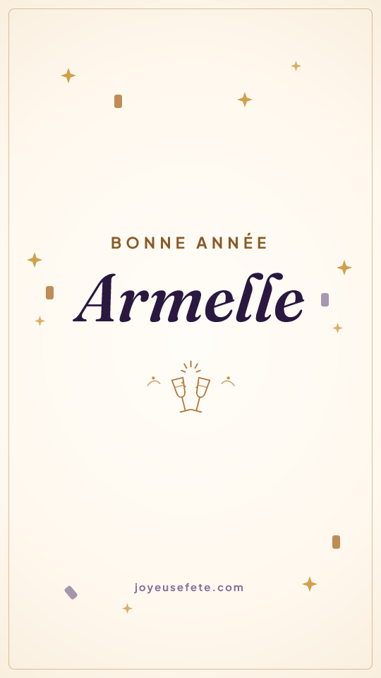 Image « Bonne année Armelle » au format story