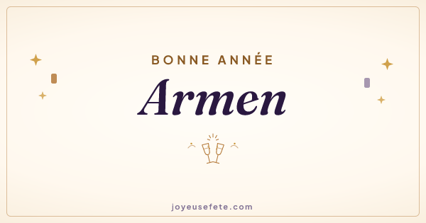 Image « Bonne année Armen » au format large