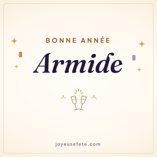 Image carrée « Bonne année Armide » pour WhatsApp