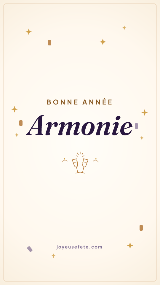 Image « Bonne année Armonie » au format story