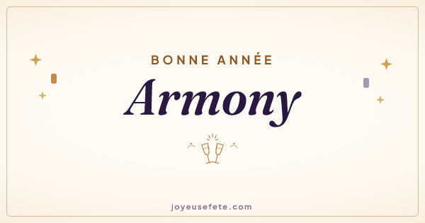 Image « Bonne année Armony » au format large